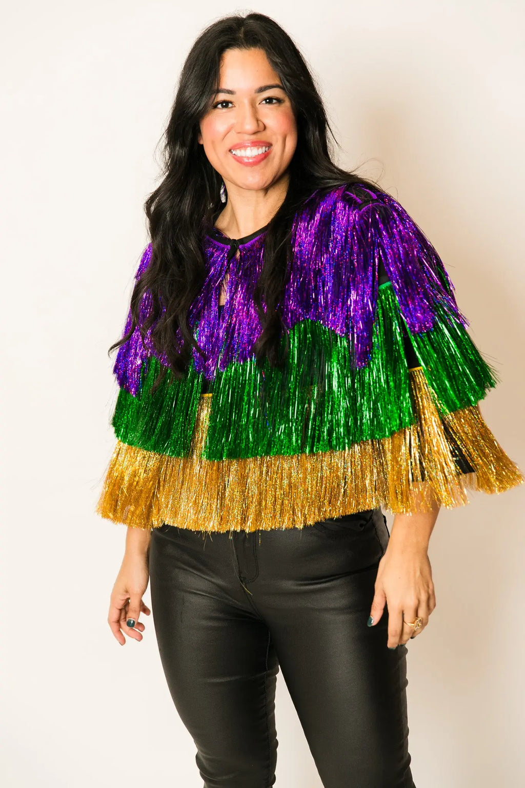 Mardi Gras Holographic Tinsel Jacket