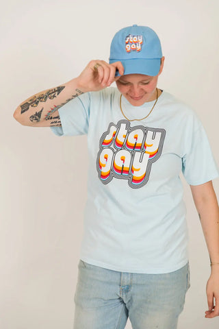 Stay Gay Embroidered Pride Hat