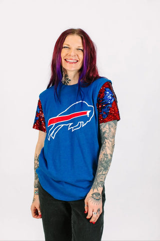 Bills Blue Party Tee - Fringe+Co