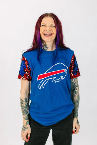 Bills Blue Party Tee - Fringe+Co