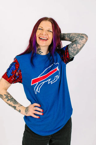 Bills Blue Party Tee - Fringe+Co