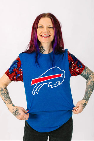 Bills Blue Party Tee - Fringe+Co