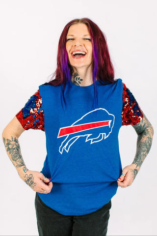 Bills Blue Party Tee - Fringe+Co