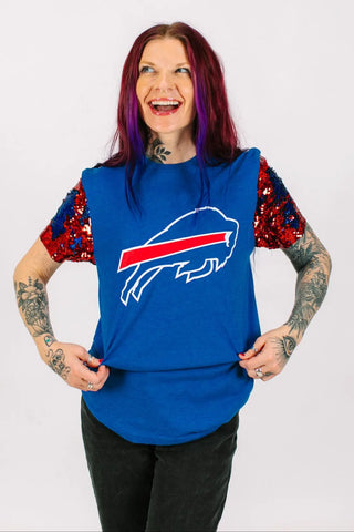 Bills Blue Party Tee - Fringe+Co