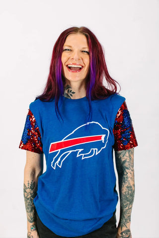 Bills Blue Party Tee - Fringe+Co