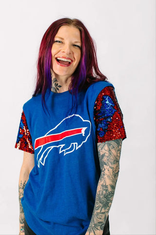 Bills Blue Party Tee - Fringe+Co