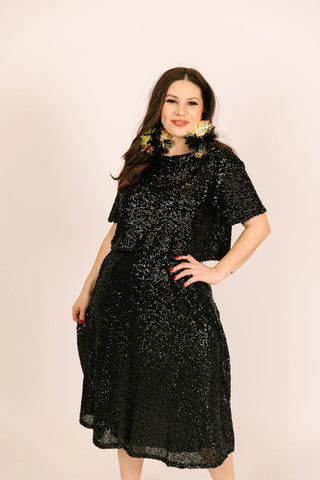 crop top sequin dress retrofete Zevy Dress in Cream,Metallic Gold