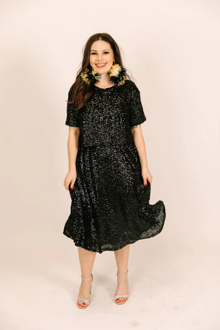 Black Sequin Skirt - Fringe+Co