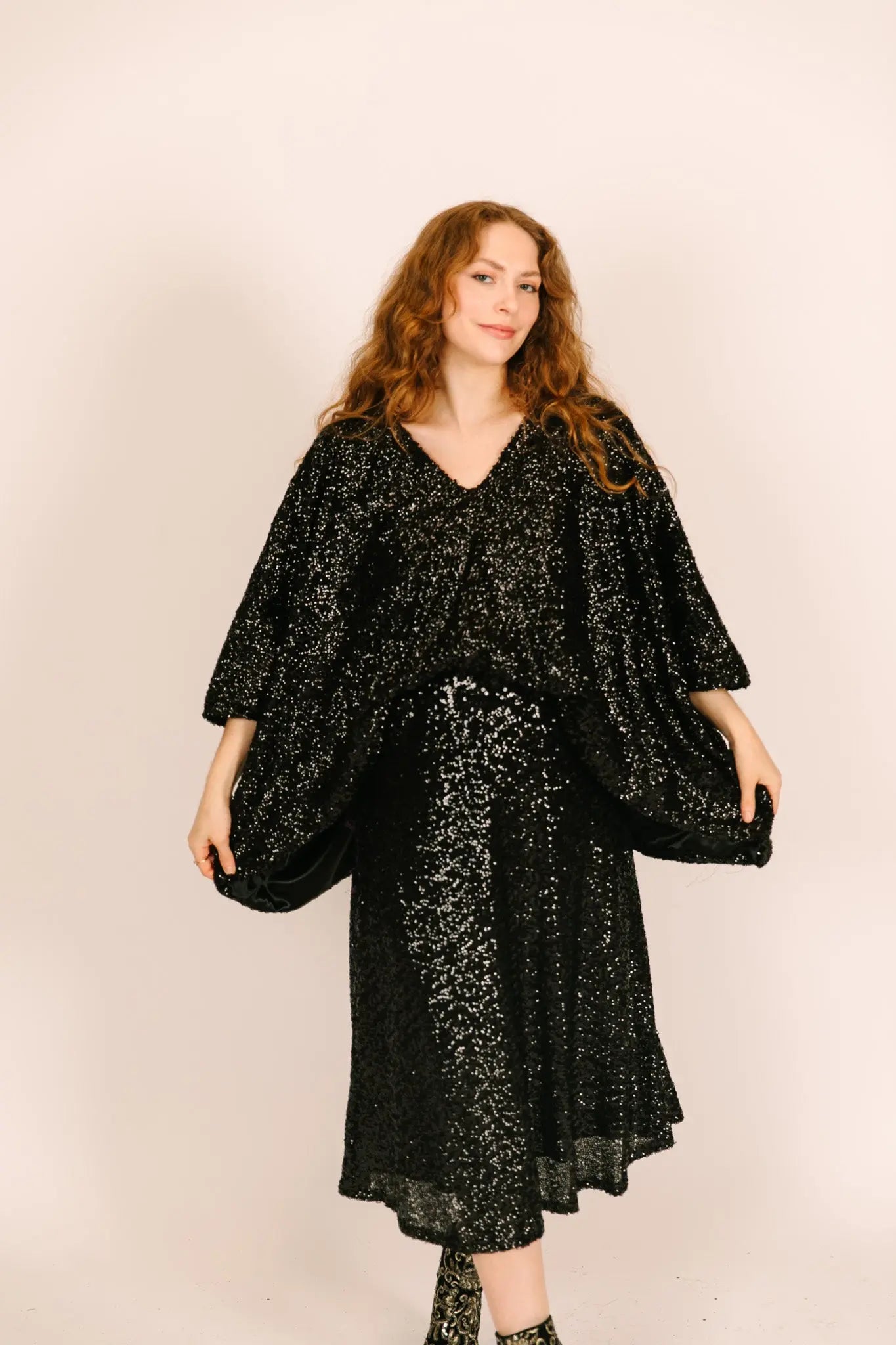 Black sequin tunic dress best sale