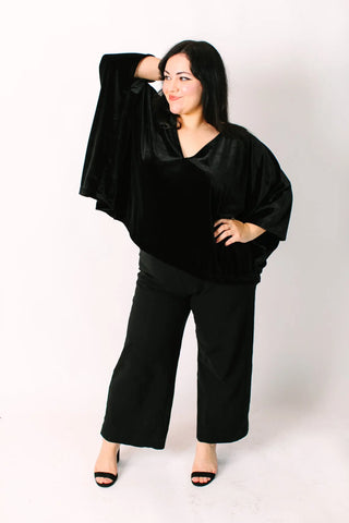 Black Velvet Tunic - Fringe+Co