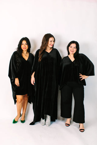 Black Velvet Tunic - Fringe+Co