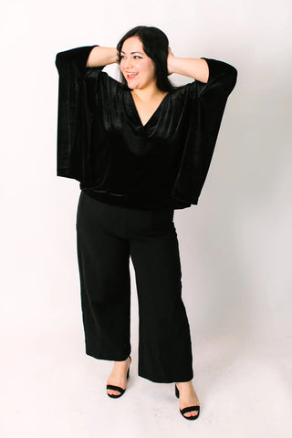 Black Velvet Tunic - Fringe+Co