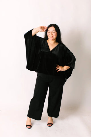 Black Velvet Tunic - Fringe+Co