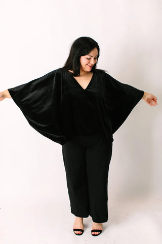 Black Velvet Tunic - Fringe+Co