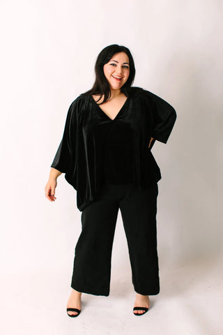 Black Velvet Tunic - Fringe+Co