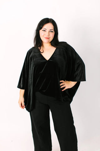 Black Velvet Tunic - Fringe+Co