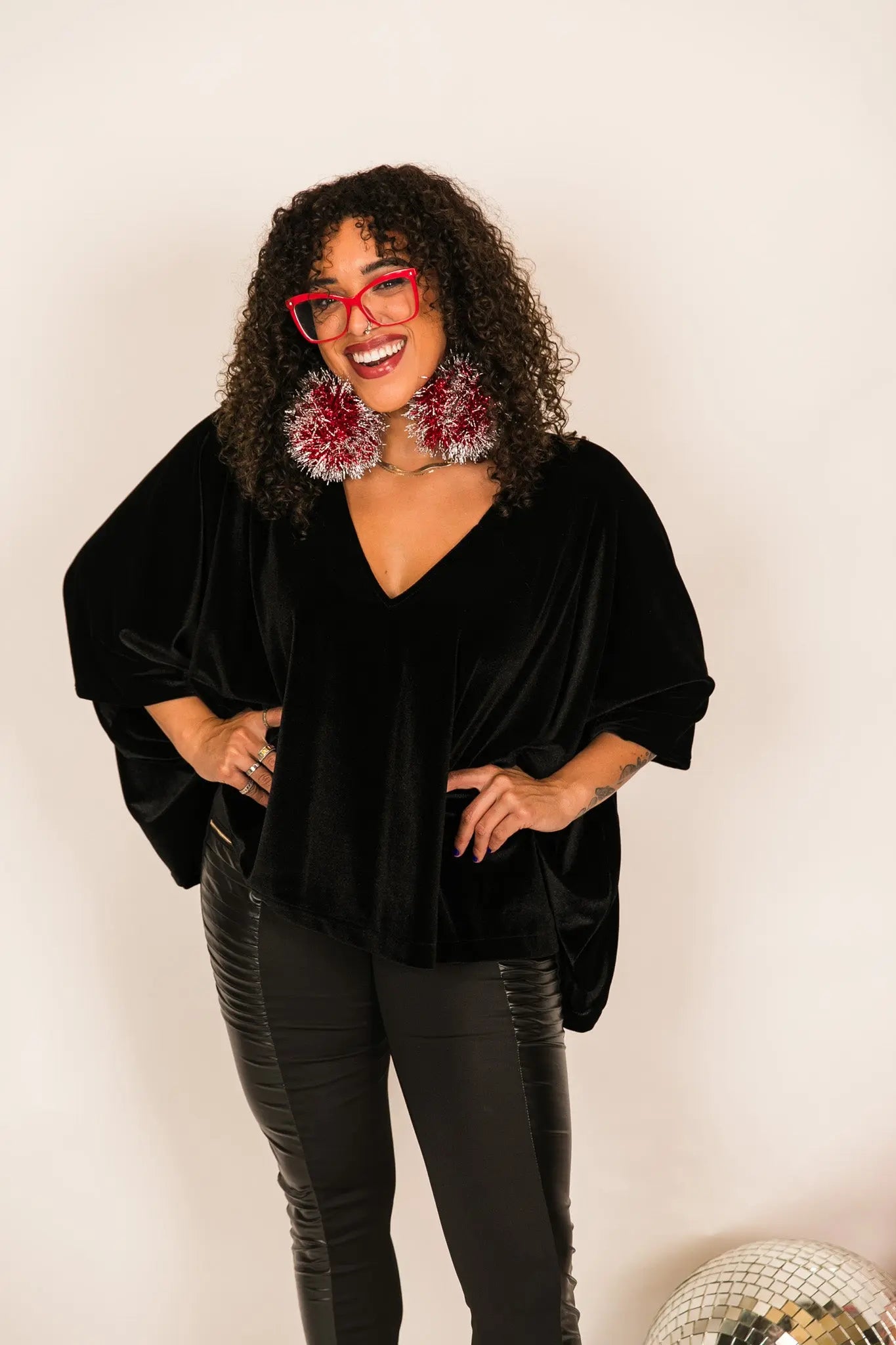 Plus size 2024 velvet tunic