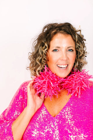 Bubble Gum Pink Pom Poms - Fringe+Co