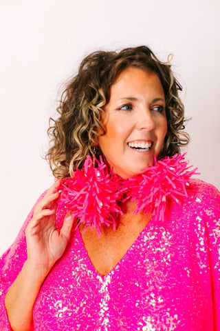 Bubble Gum Pink Pom Poms - Fringe+Co