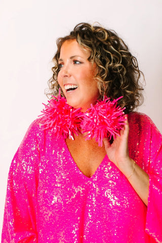 Bubble Gum Pink Pom Poms - Fringe+Co