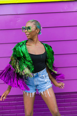 Carnival Krewe Tinsel Jacket - Fringe+Co