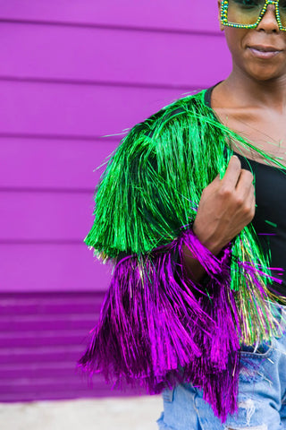 Carnival Krewe Tinsel Jacket - Fringe+Co