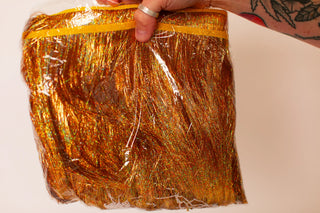 Gold Holographic Tinsel Trim - Fringe+Co