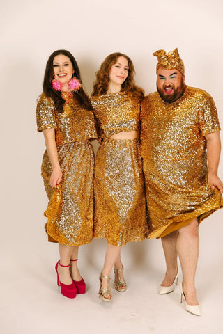 Gold Sequin Skirt fringe co Gold Sequin Skirt fringe co