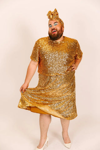 Gold Sequin Skirt - Fringe+Co