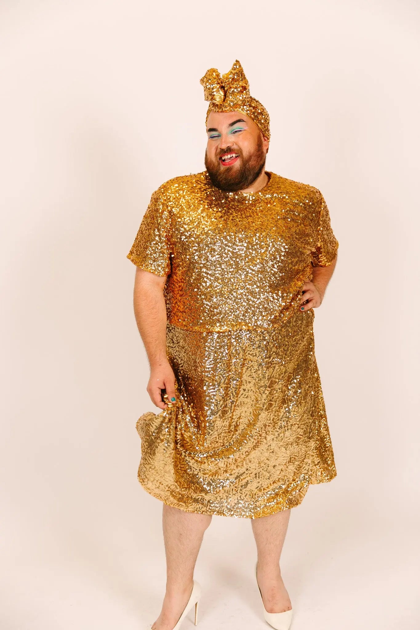 Gold Sequin Skirt