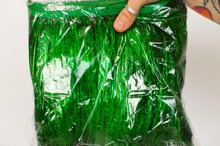 Green Holographic Tinsel Trim - Fringe+Co