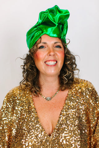 Green Lame Party Wrap - Fringe+Co