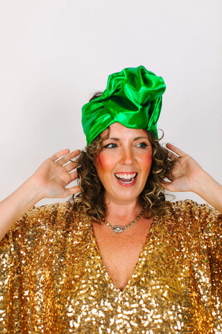 Green Lame Party Wrap - Fringe+Co