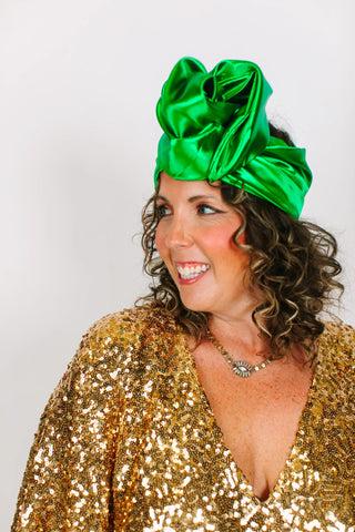 Green Lame Party Wrap - Fringe+Co