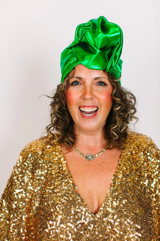 Green Lame Party Wrap - Fringe+Co