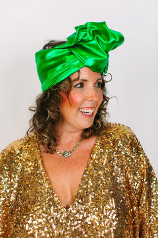Green Lame Party Wrap - Fringe+Co
