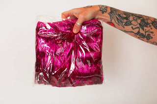Hot Pink Tinsel Trim - Fringe+Co