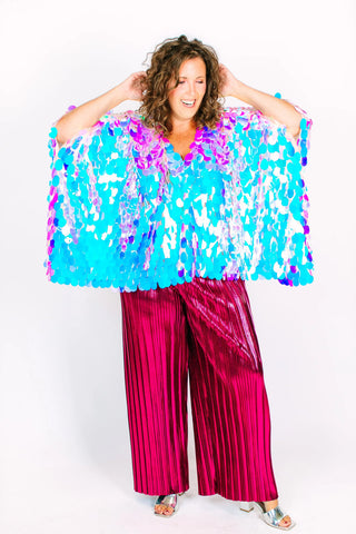 Iridescent Paillette Jumbo Tunic - Fringe+Co