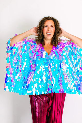 Iridescent Paillette Jumbo Tunic - Fringe+Co