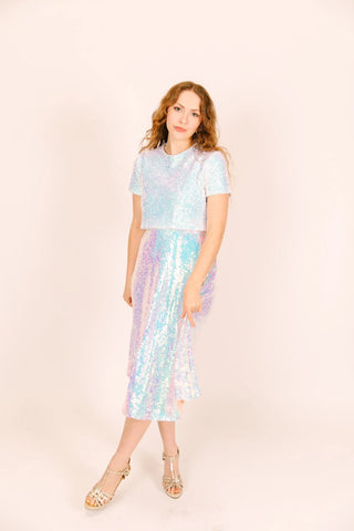 Iridescent Sequin Skirt - Fringe+Co