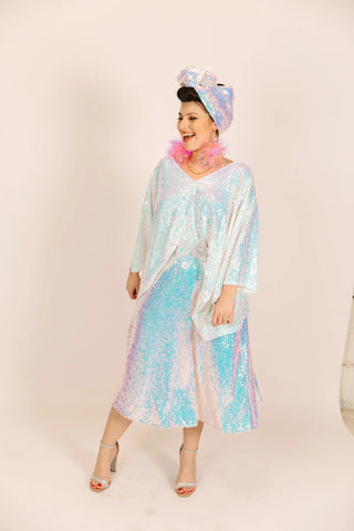 sequined tunic dress Womens Star by Julien MacDonald Silver Tassel Sequin Tunic Dress US 16