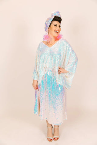 sequin performance tunic dress Sequin Performance Shift Dress - Red - Small Child