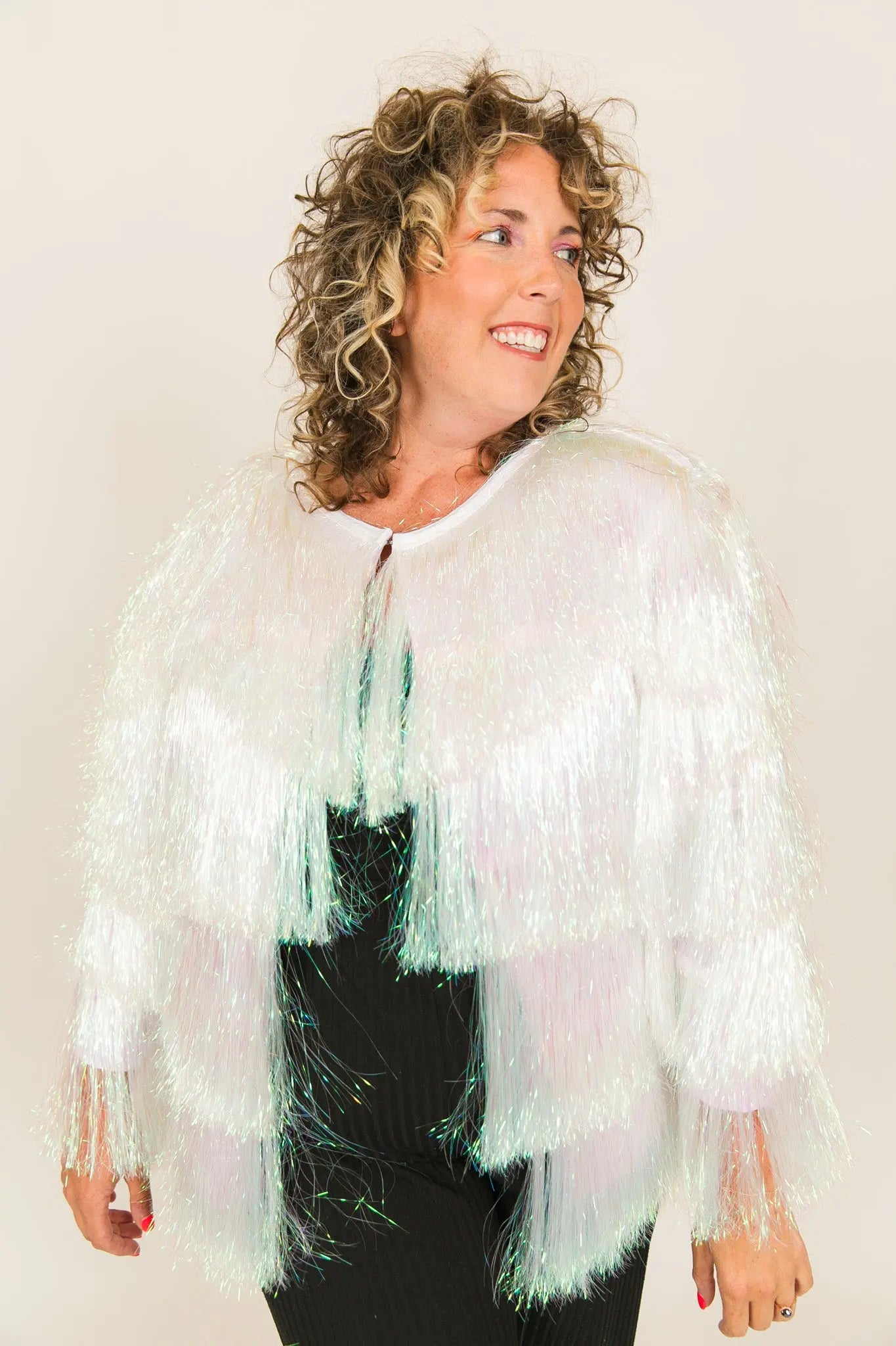 Iridescent jacket plus on sale size