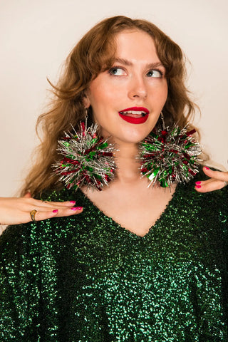 Jingle All The Way Pom Pom Earrings - Fringe+Co