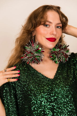 Jingle All The Way Pom Pom Earrings - Fringe+Co