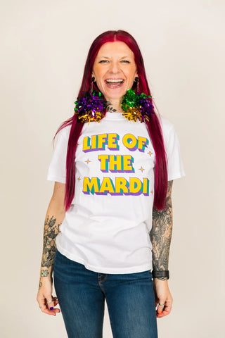 Life of the Mardi White Adult T-Shirt - Fringe+Co