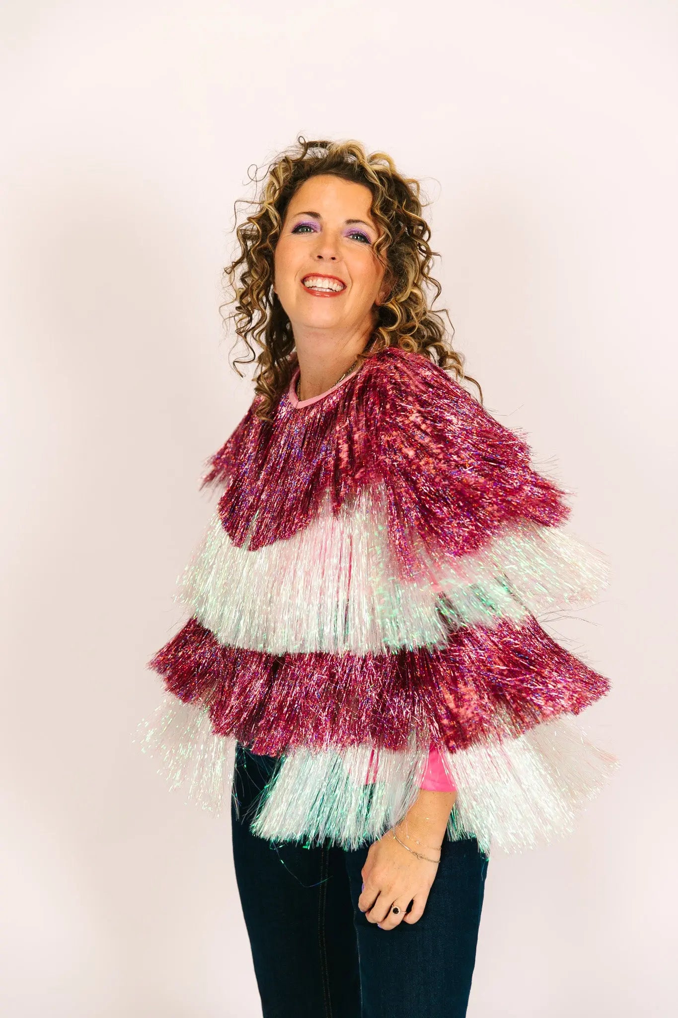 ジャケット・アウター MYLAN Feather Fringe Poncho ジャケット
