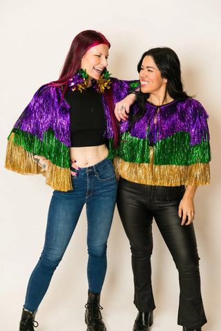 Mardi Gras Holographic Tinsel Jacket – fringe co