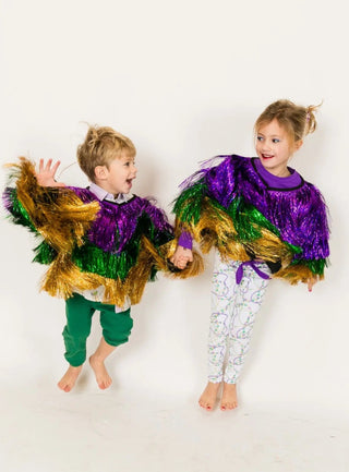 Mini Mardi Gras Holographic Tinsel Jacket - Fringe+Co