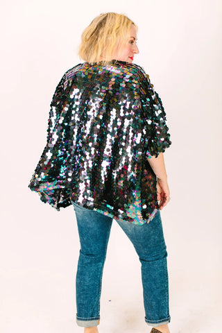 Oil Slick Paillette Tunic - Fringe+Co